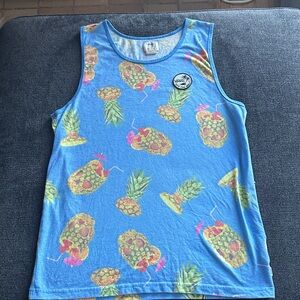 Vans Blue Pineapple Print Kids Tank Top
